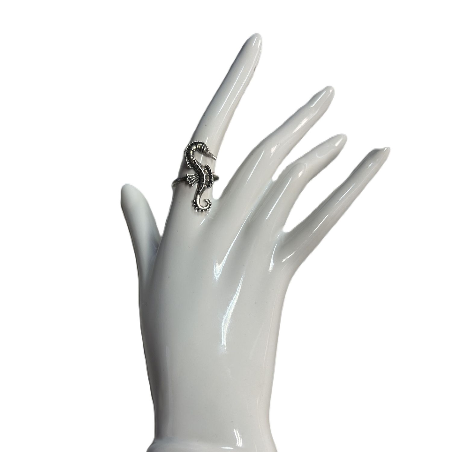 Assorted Silver Rings, Design: Seahorse- Size 6.5