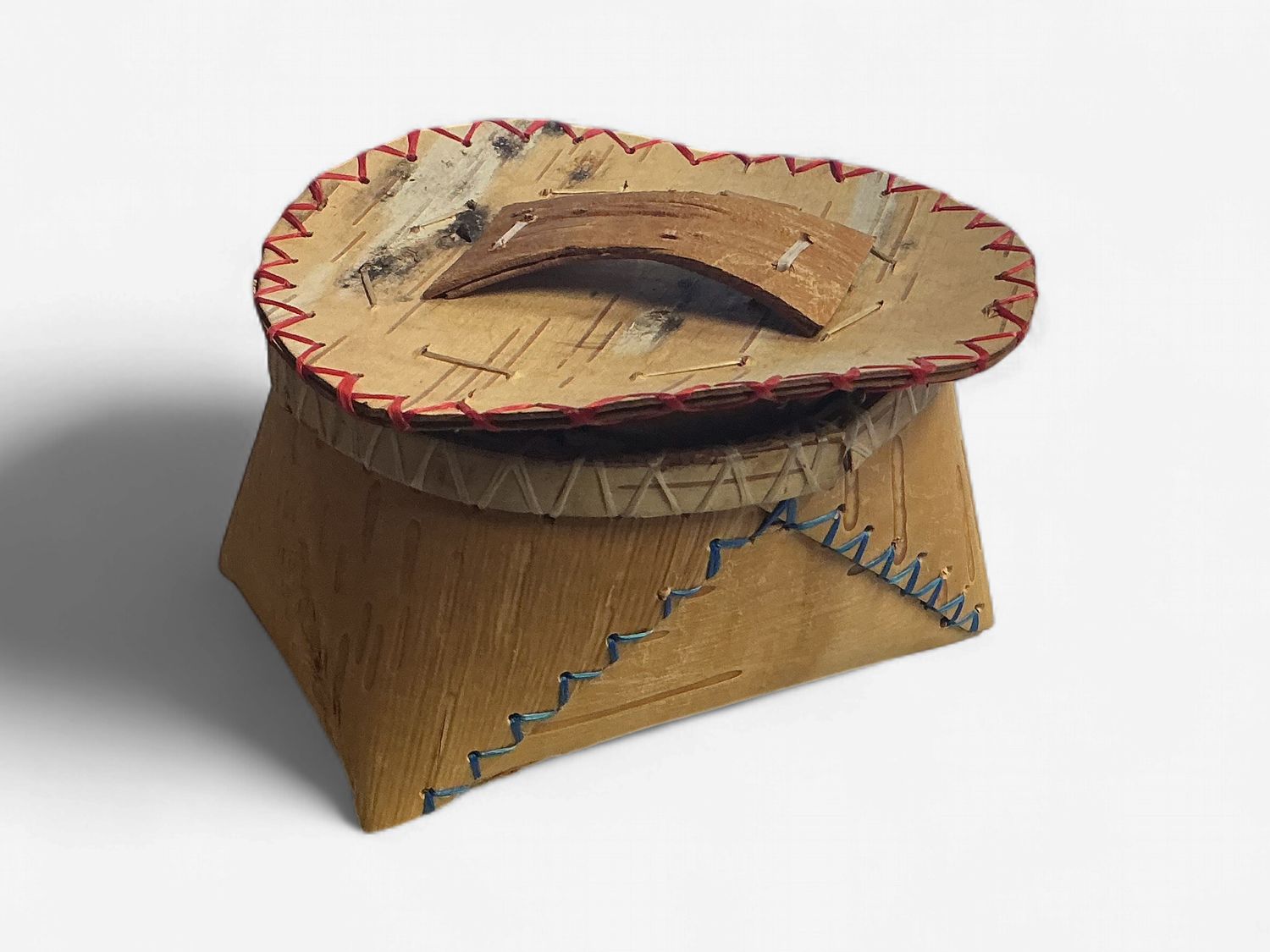 Small Birch Basket With Lid by Thomas Athanasiou