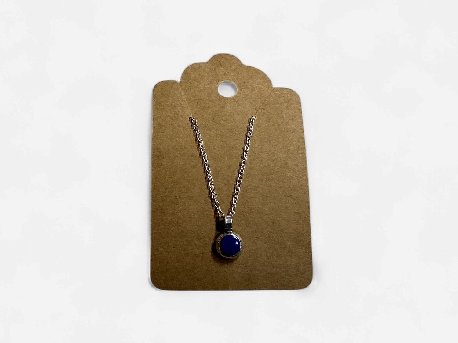 Assorted Silver Necklaces, Design: Blue Circle