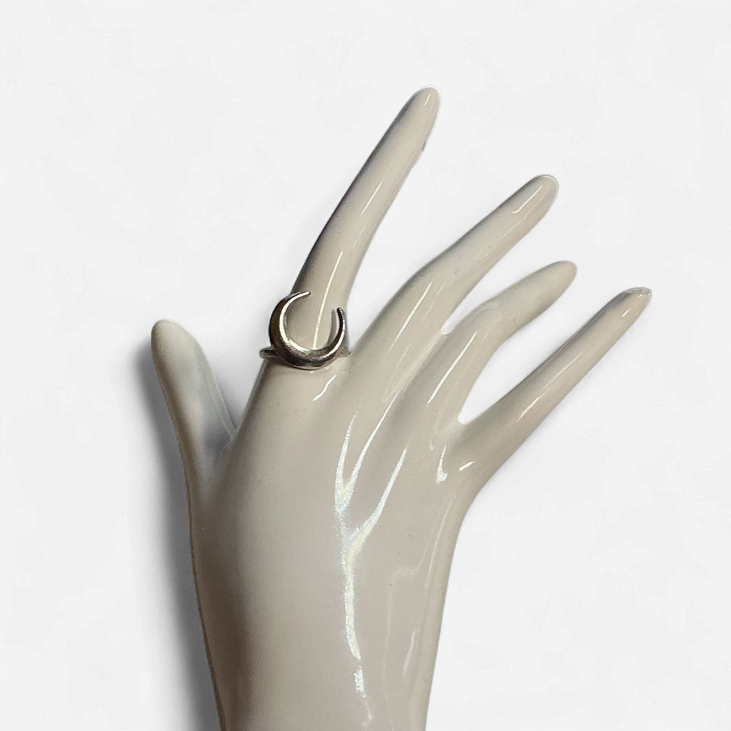 Assorted Silver Ring, Design: Moon- Size 8