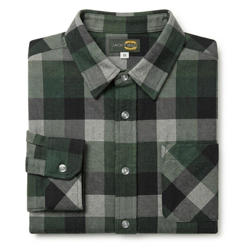 Assorted Plaid Flannels, Colorway: Green Tones, Size: 2X-Large