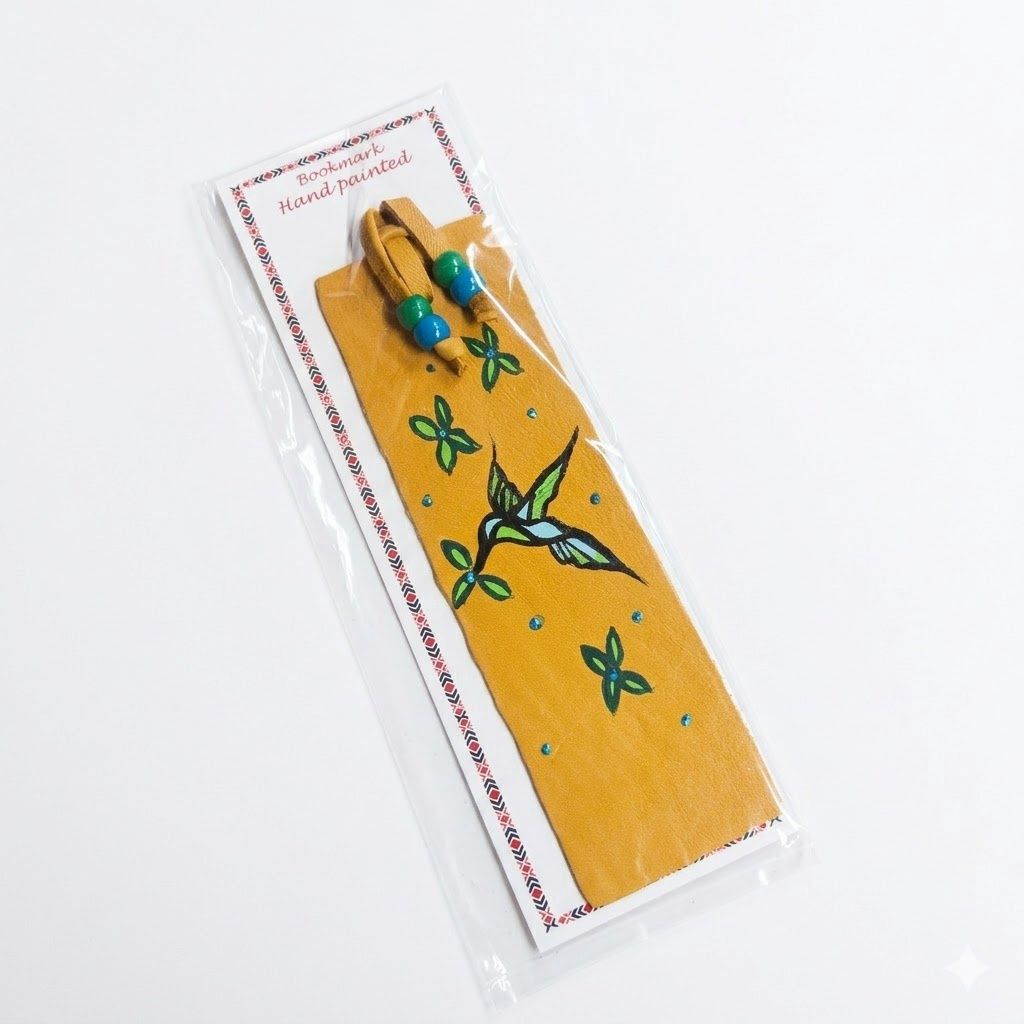 Hand Painted Leather Bookmarks