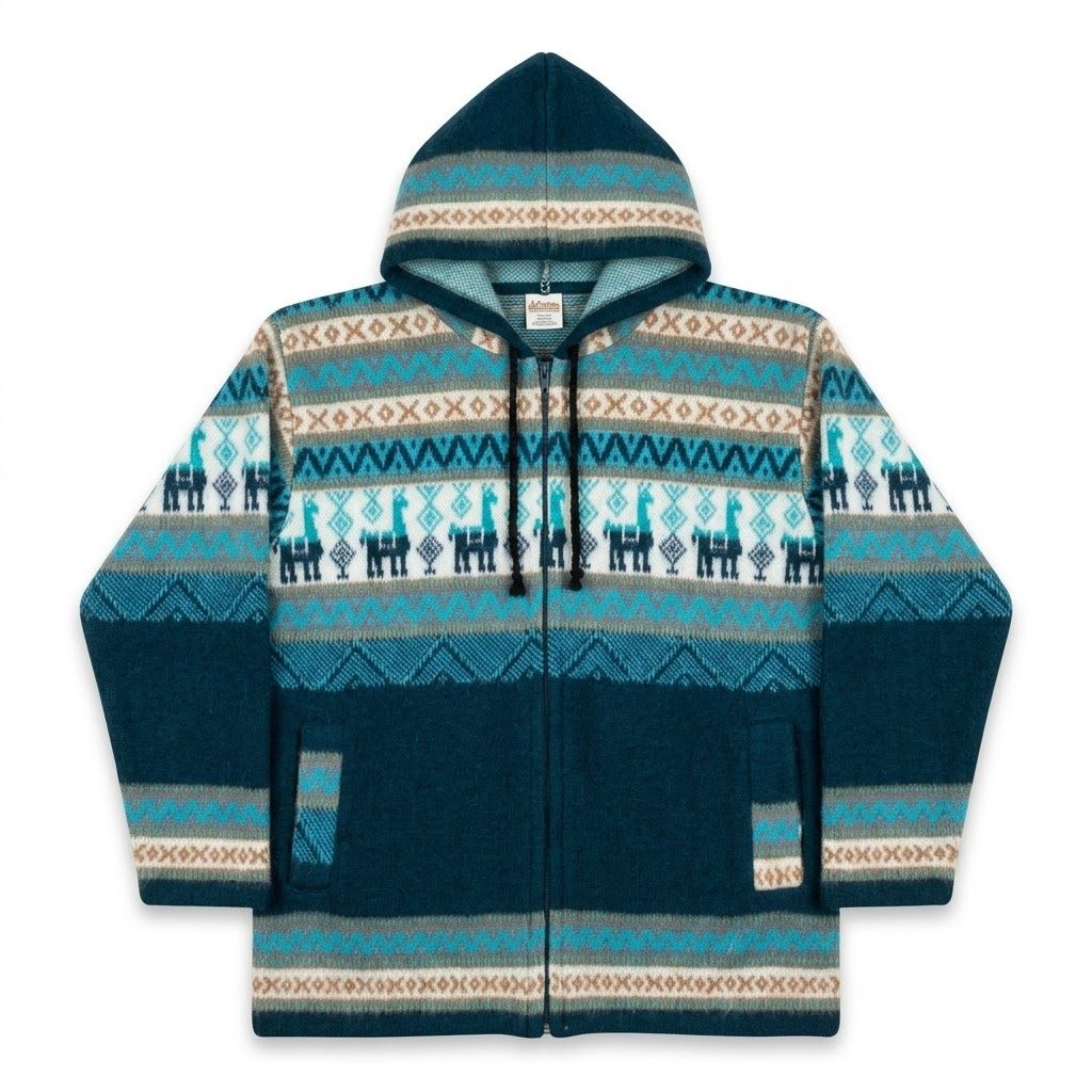 Alpaca Wool Children Sweaters, Color: Blue, Size: 0