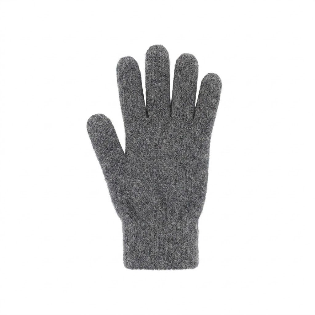 Assorted Brushed Alpaca Gloves, Color: Grey, Size: S/M