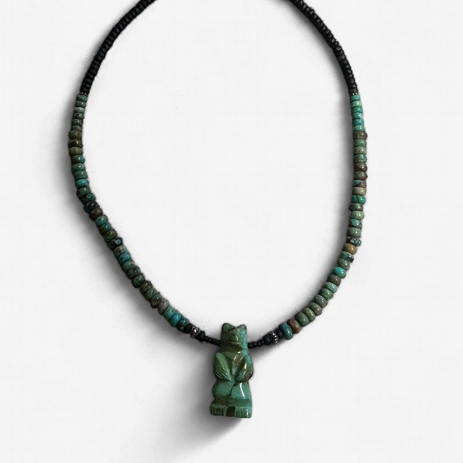 Turquoise Bear Pendant Necklace