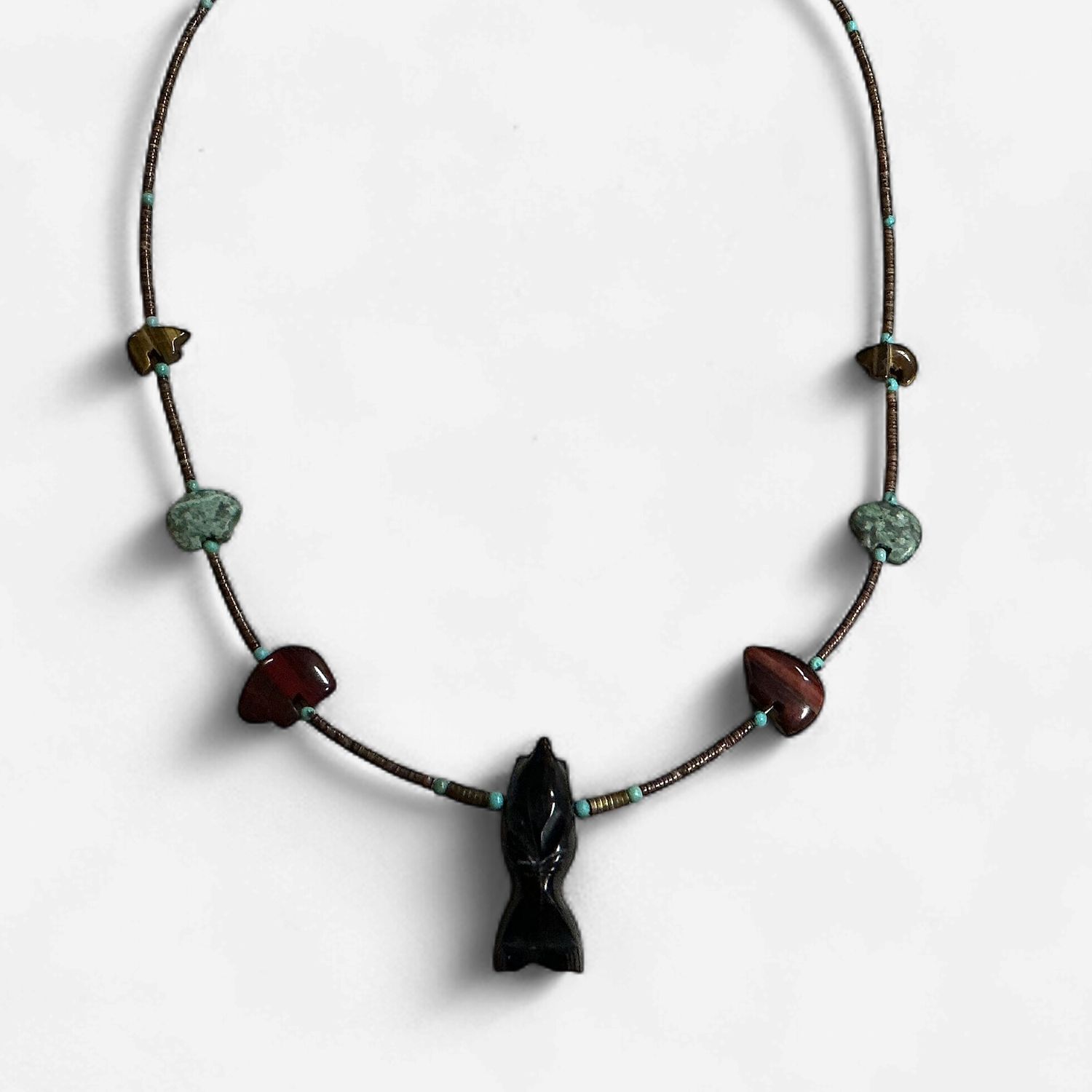 Gemstone Marten Pendant Necklace