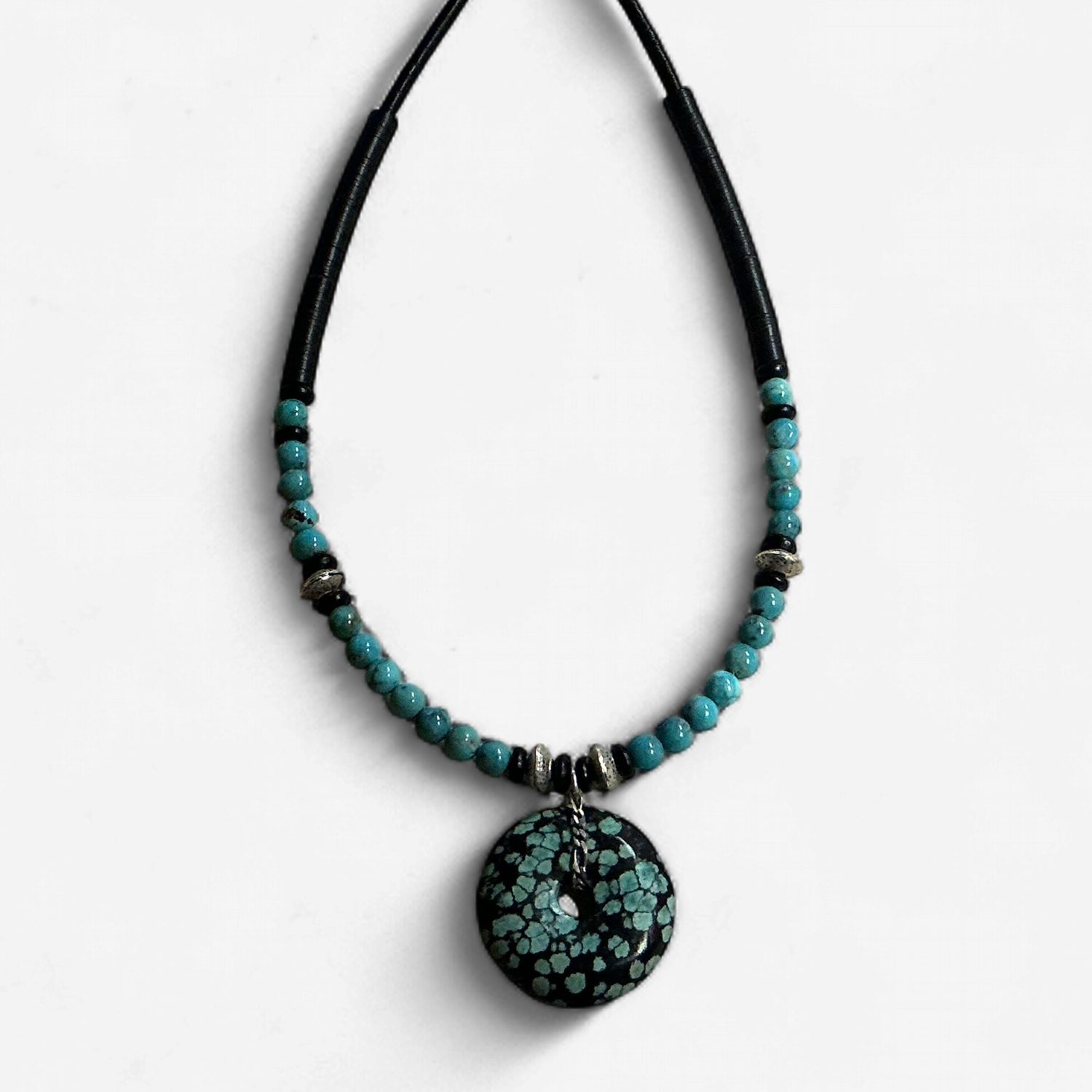 Speckled Turquoise Pendant Necklace
