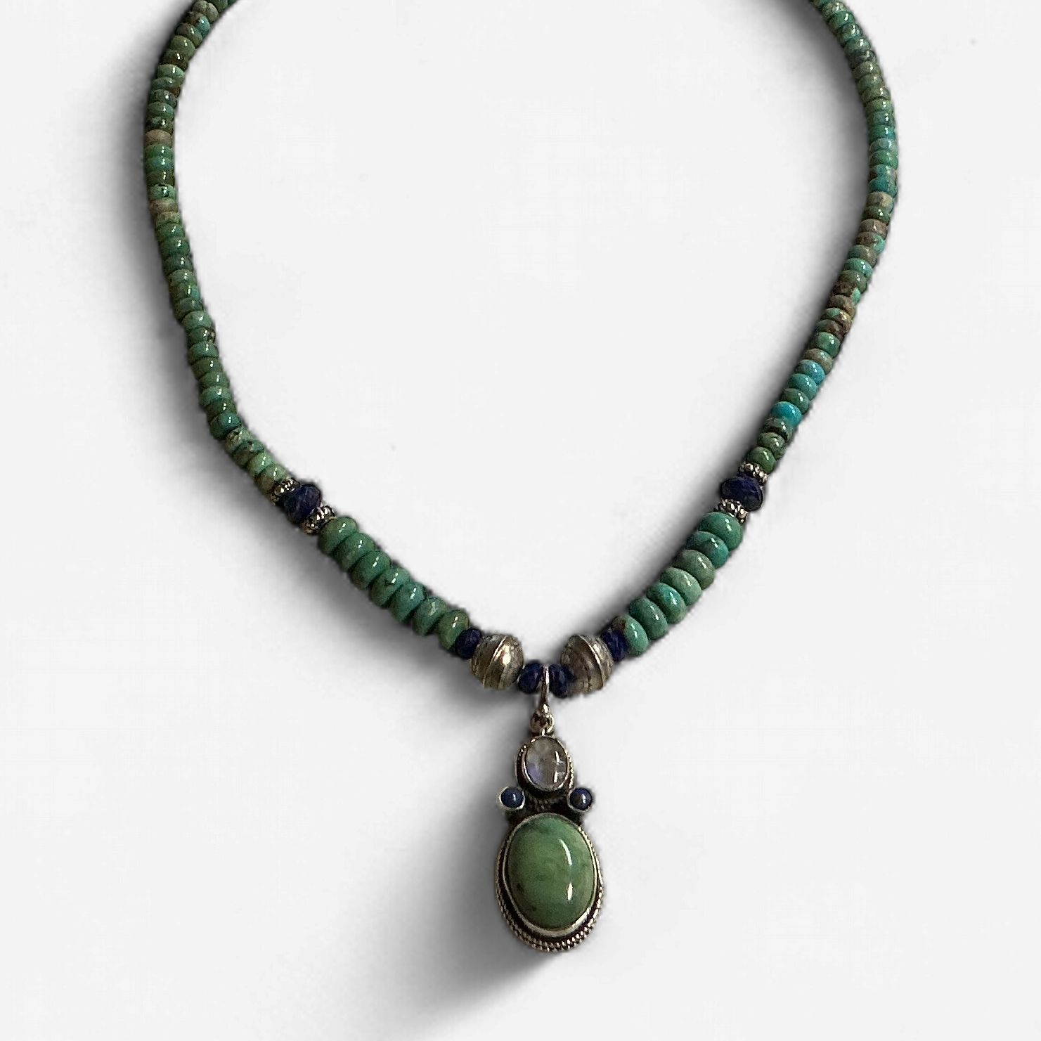 Stacked Pendant Turquoise Necklace