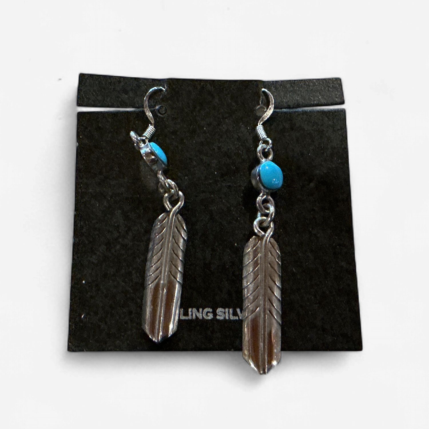 Sterling Silver Feather Earrings