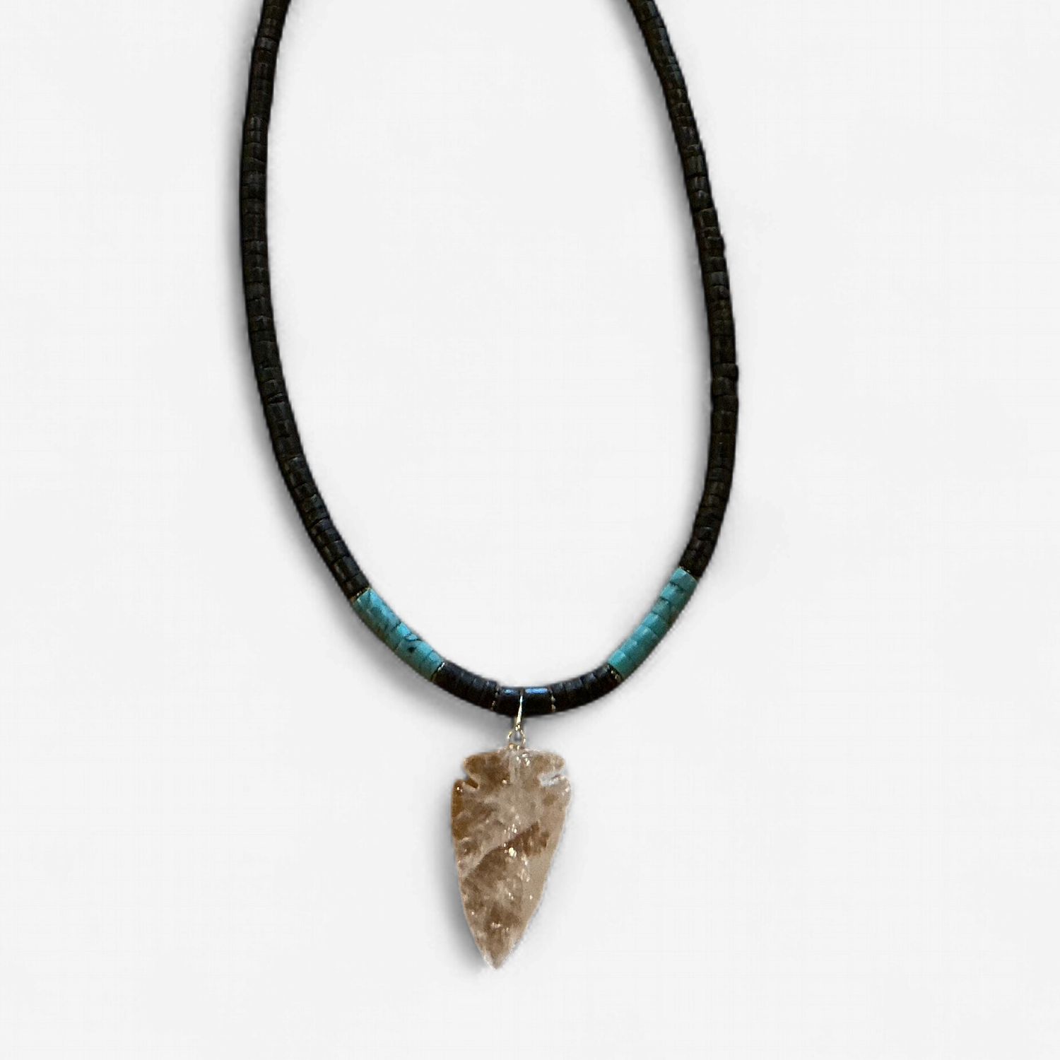 Assorted Arrowhead Pendant Necklaces, Design: Black &amp; Quartz