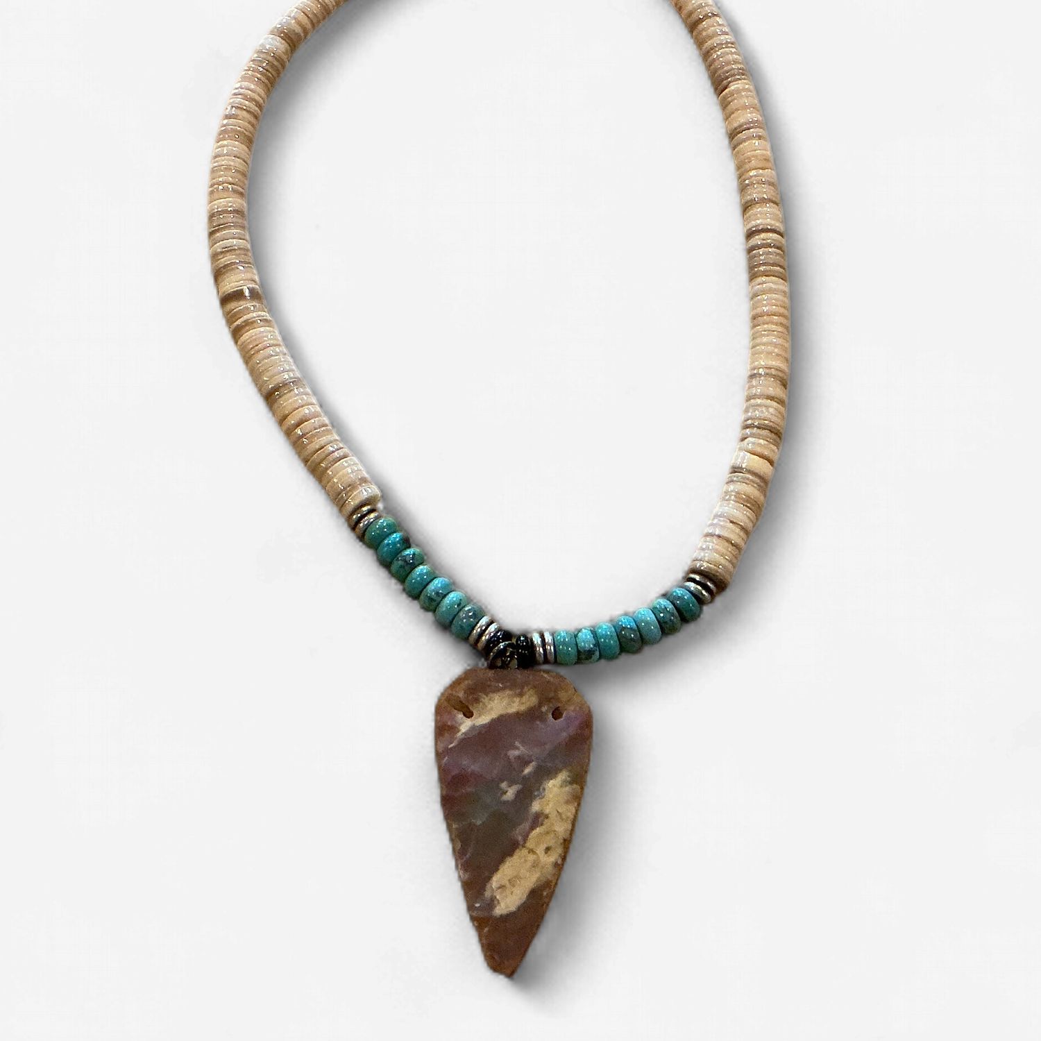 Arrowhead Heishi Necklace, Design: 1