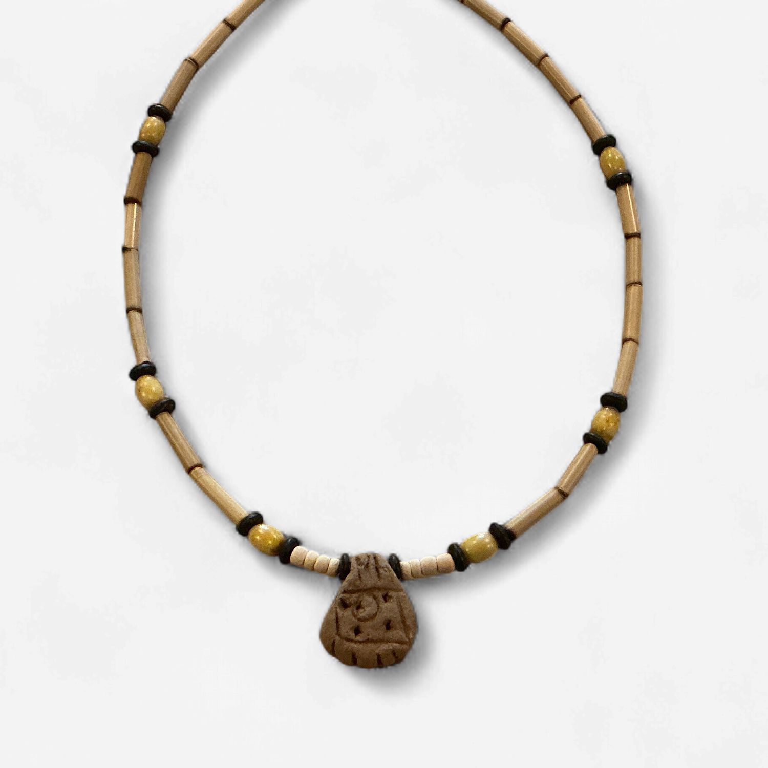 Clay Pendant Necklace, Design: 1