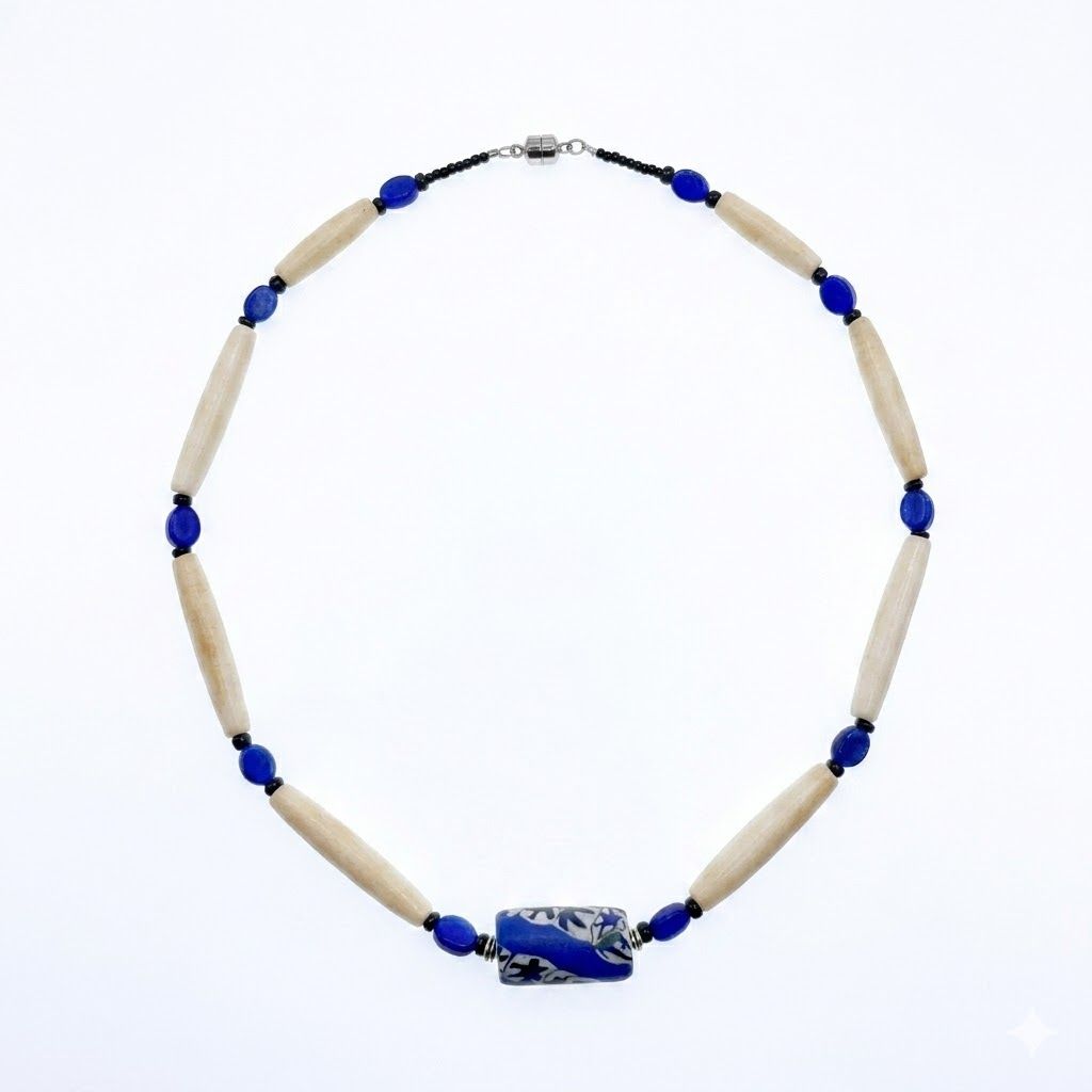 Millefiori Bead Necklace, Design: 1