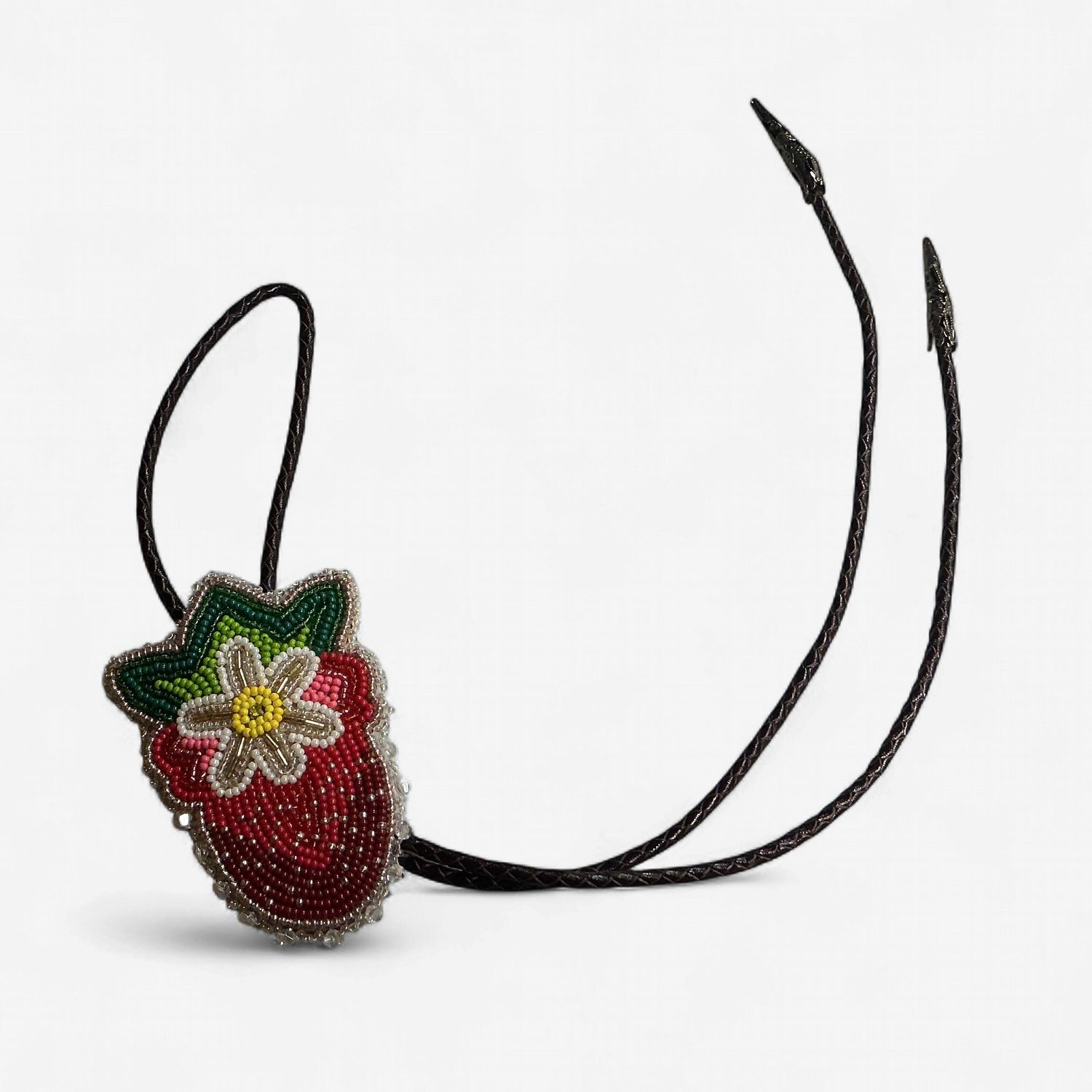 Beaded Strawberry Bolo