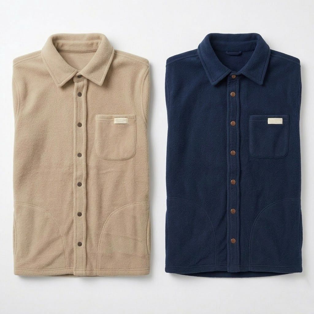 Button Down Fleece Overshirt