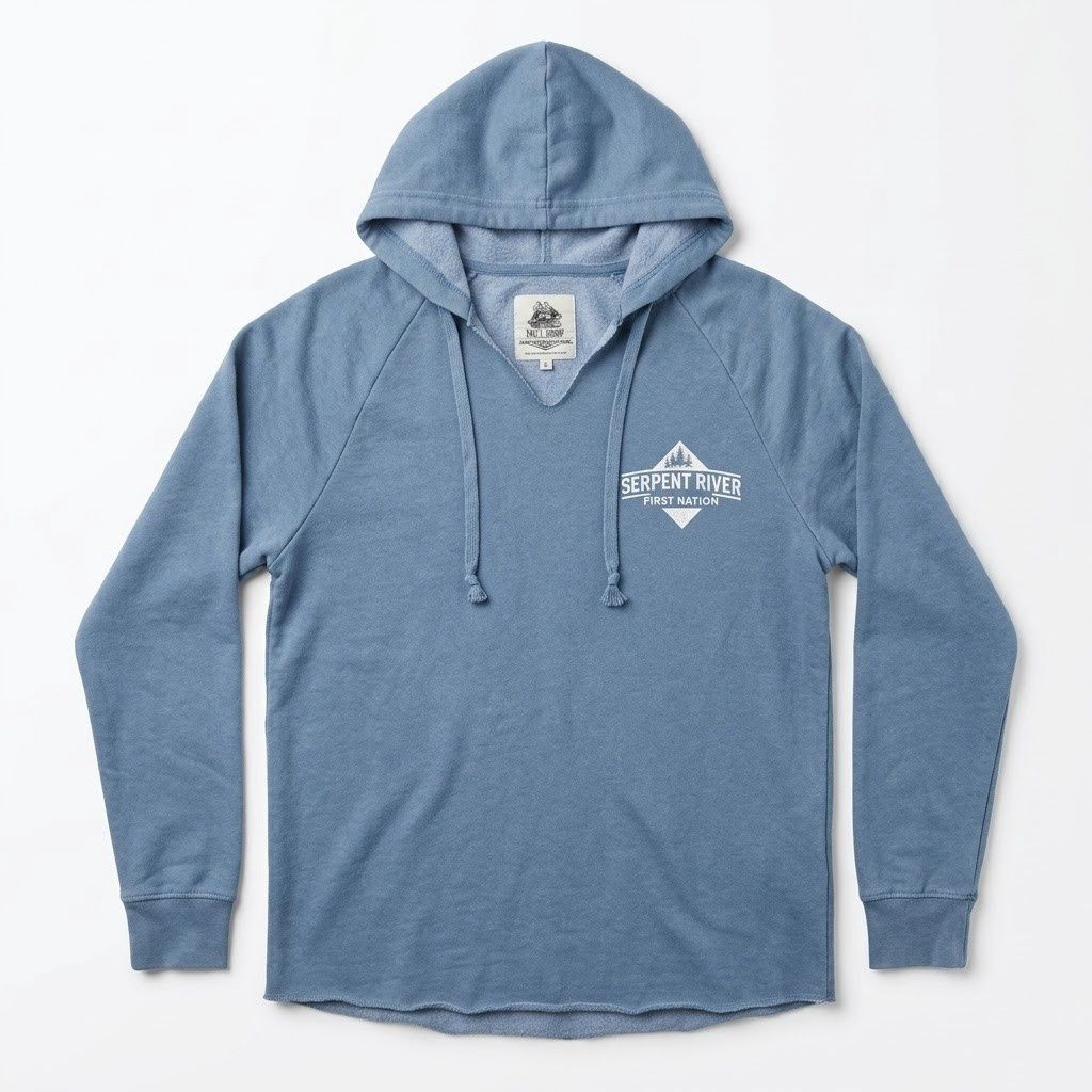 Waverley Wave Wash Hoodie, Color: Misty Blue, Size: Small