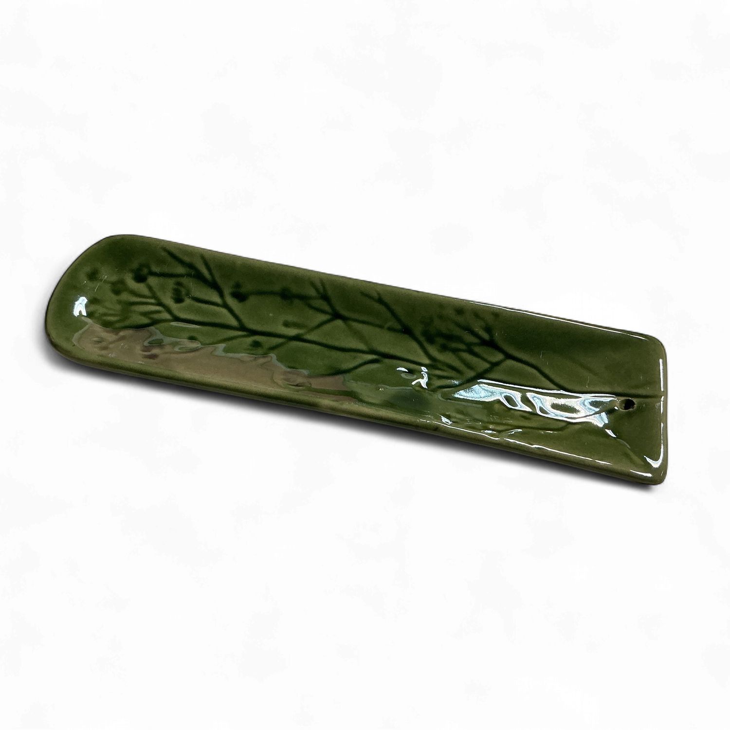 Ceramic Leaf Incense Holder