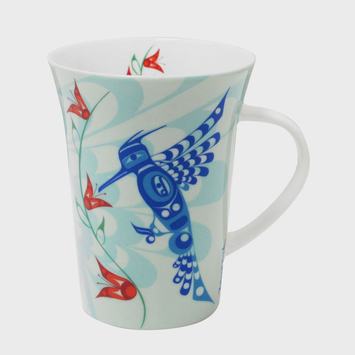 OSCARDO Assorted Fine Porcelain Mug, Design: Peace Love &amp; Happiness- Francis Dick