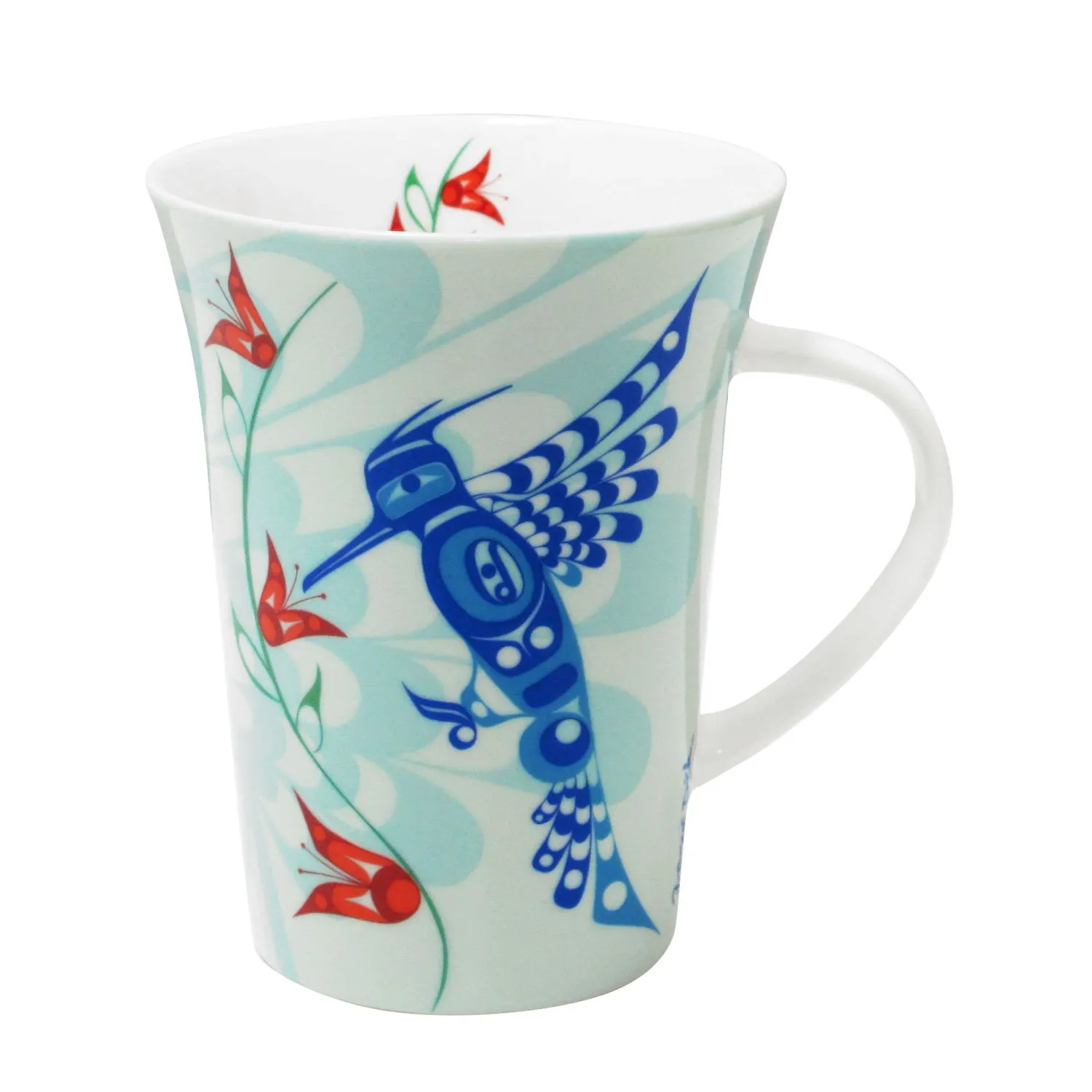 OSCARDO Assorted Fine Porcelain Mug, Design: Peace Love &amp; Happiness- Francis Dick