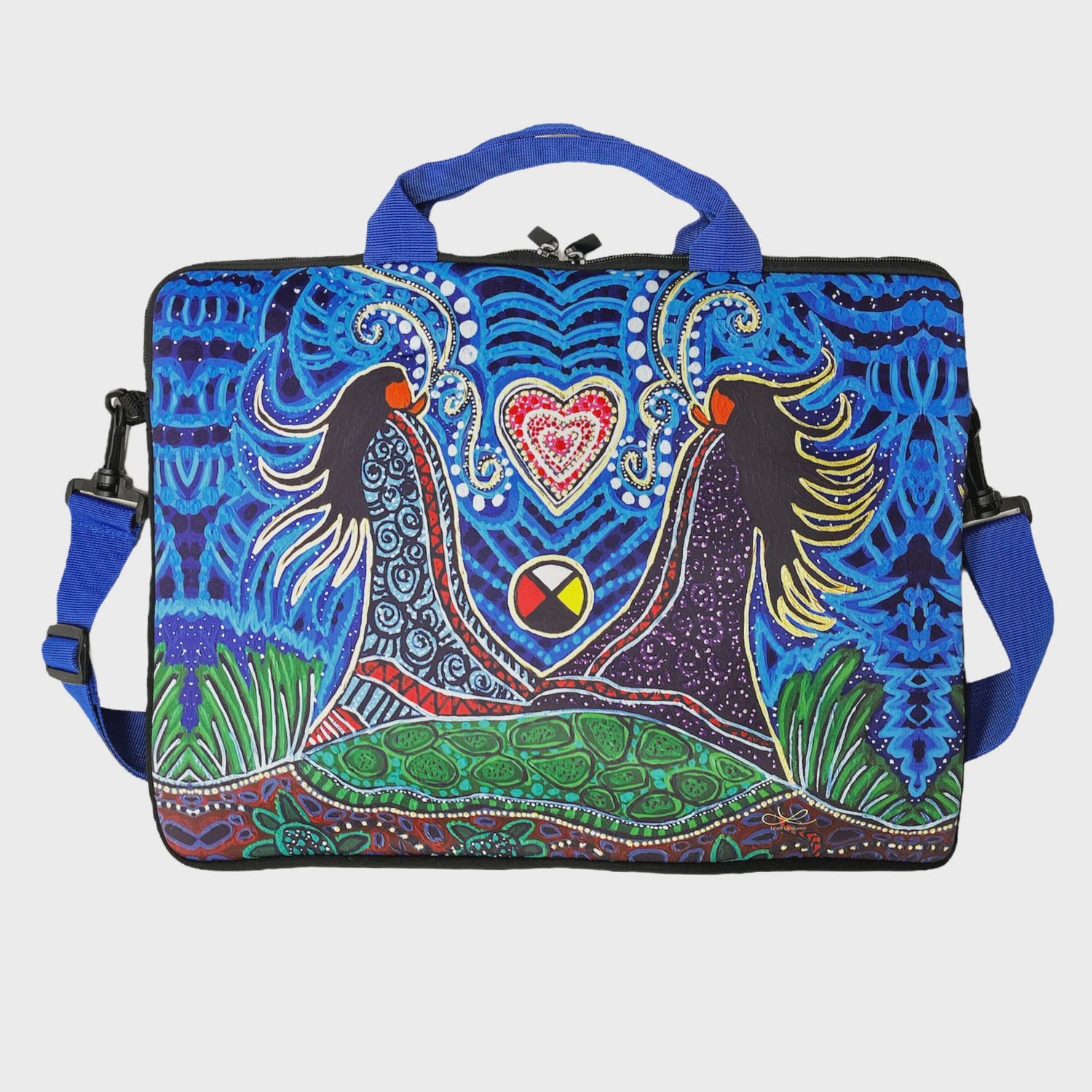 OSCARDO Assorted Laptop Bag, Design: Breath of Life- Leah Dorion, Size: Large