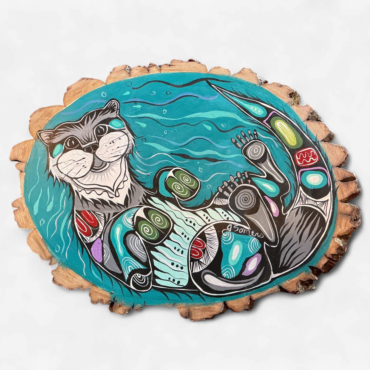 Otter Hand Painted Wood O/C