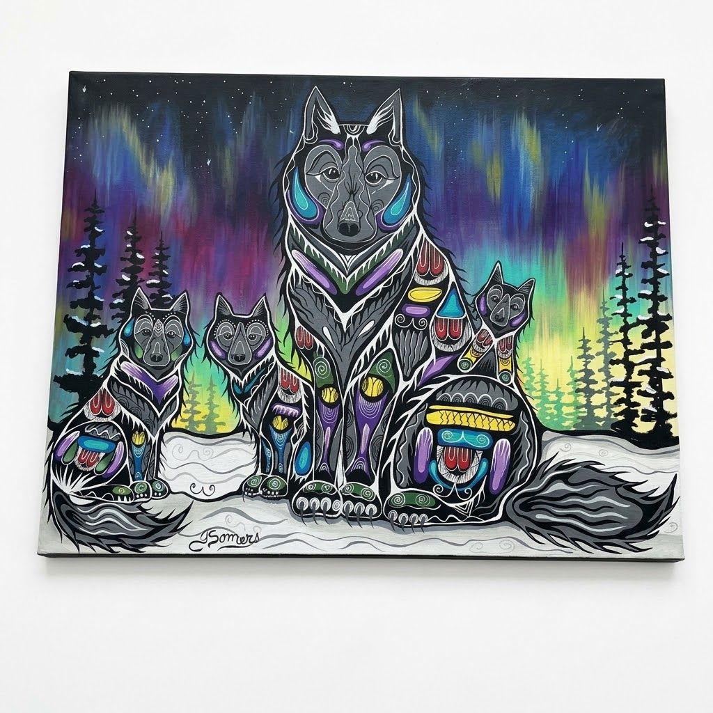 Jessica Somers Guided By Northern Light Original Painting O/C