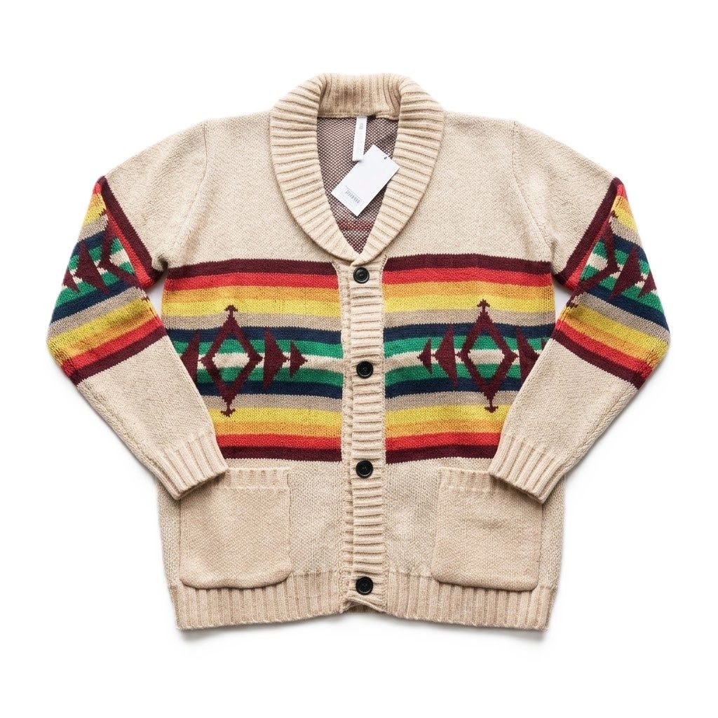 Aztec Cardigan Sweater, Size: Medium