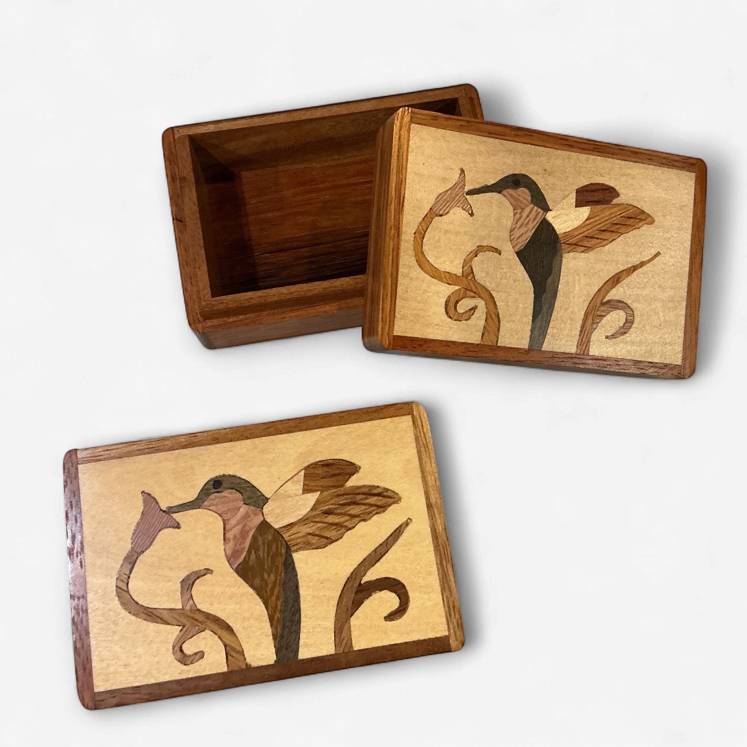 Wooden Box Hummingbird