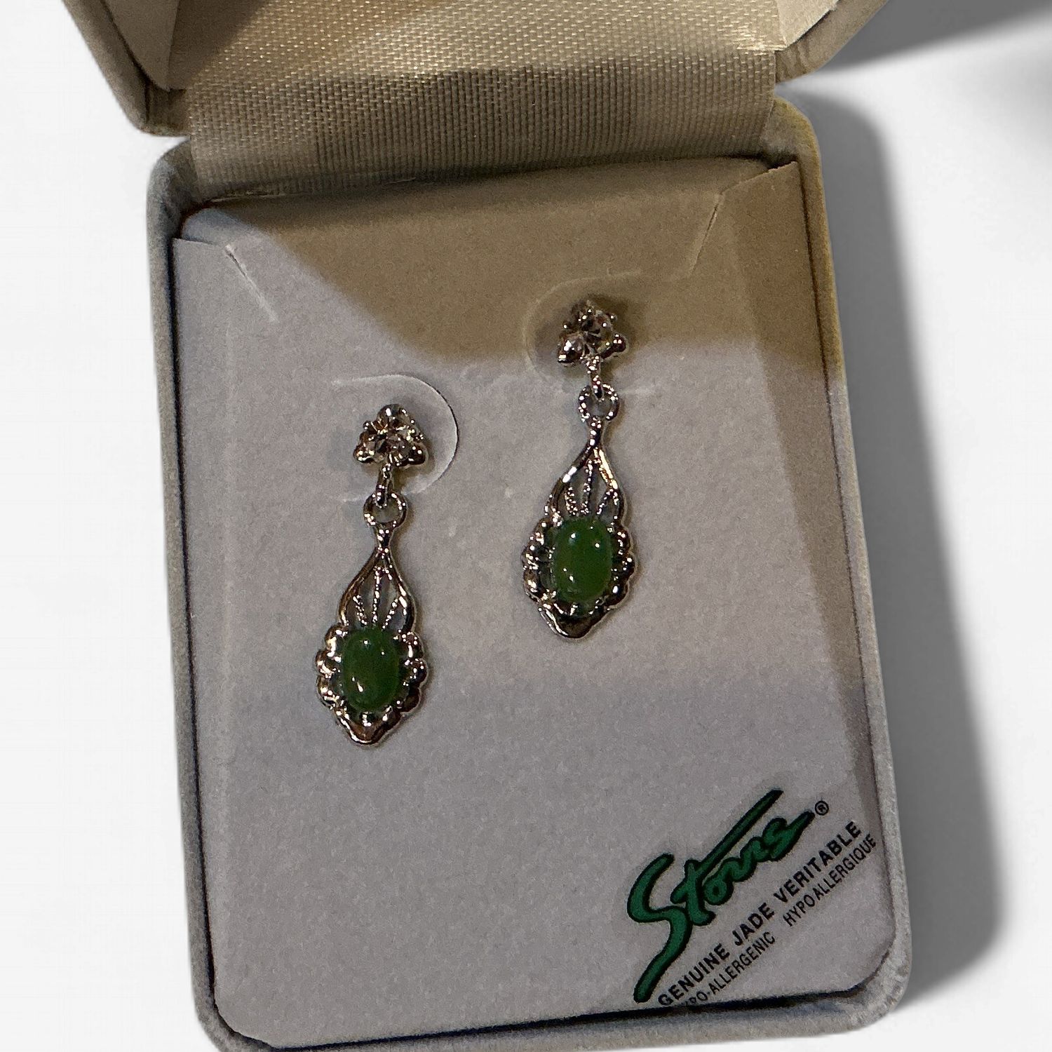 Jade Earrings Vintage Allure