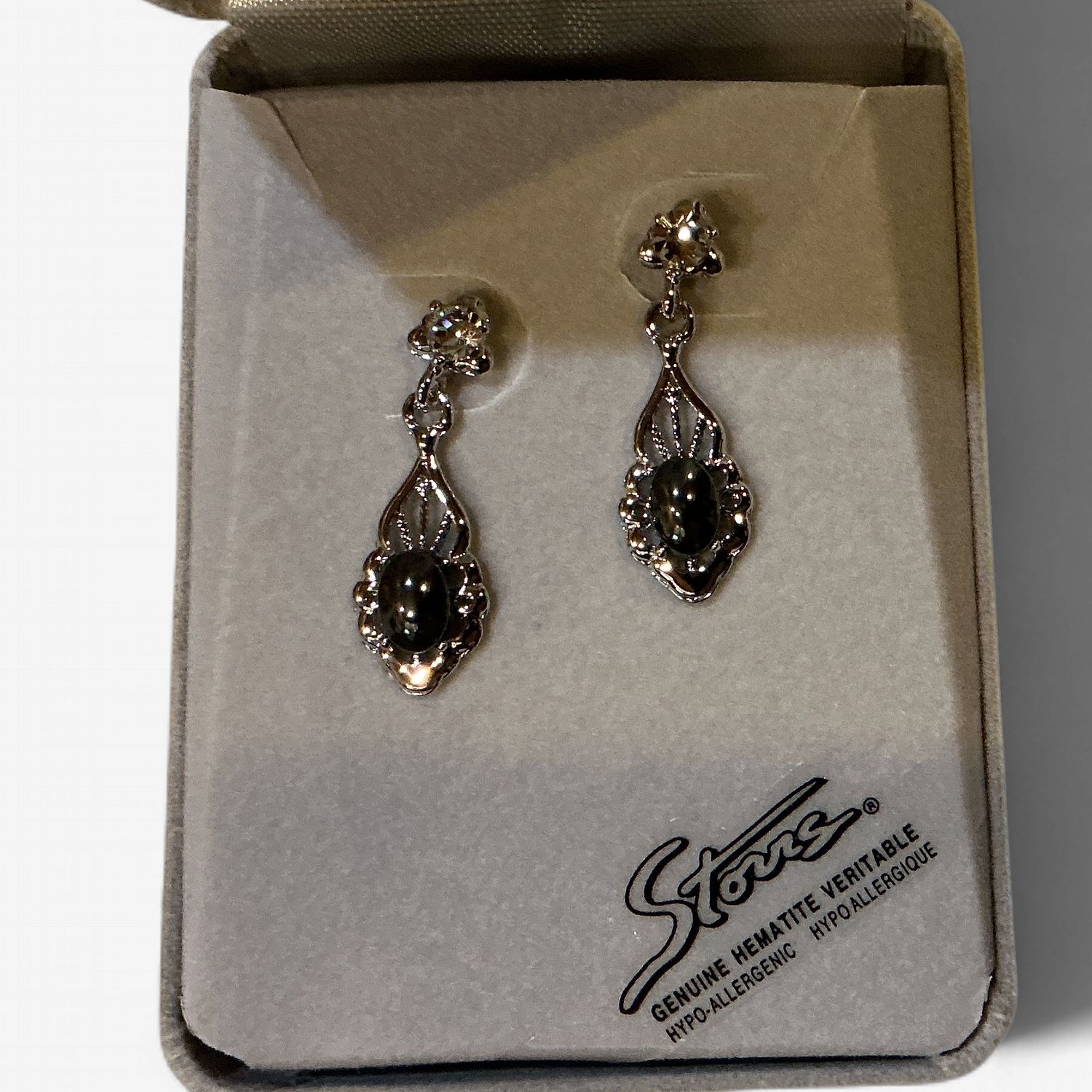 Hematite Earrings Vintage Allure