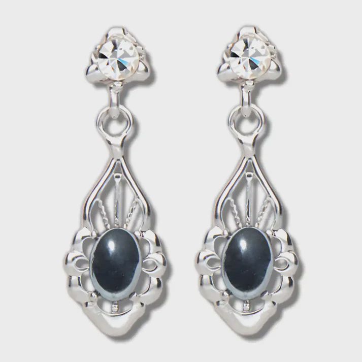 Hematite Earrings Vintage Allure