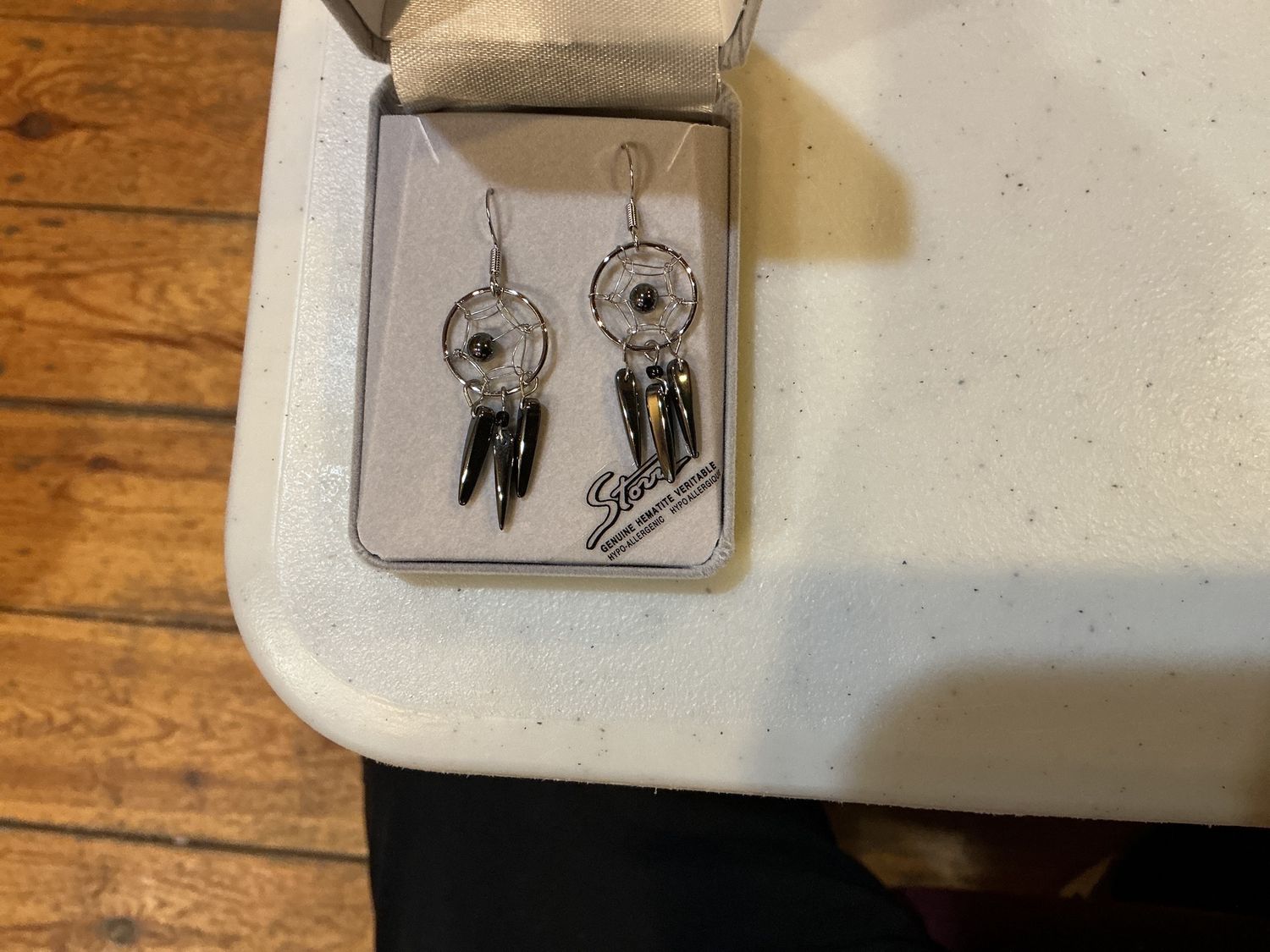 Hematite Earrings Dreamcatcher
