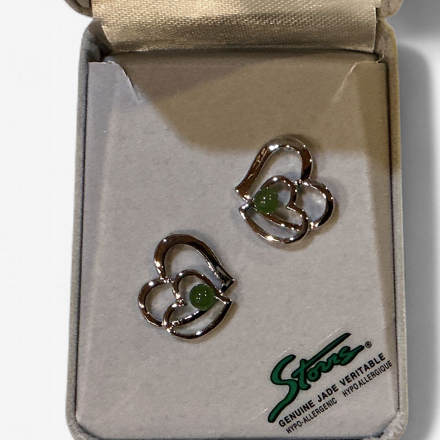 Jade Earrings Hearts Companion
