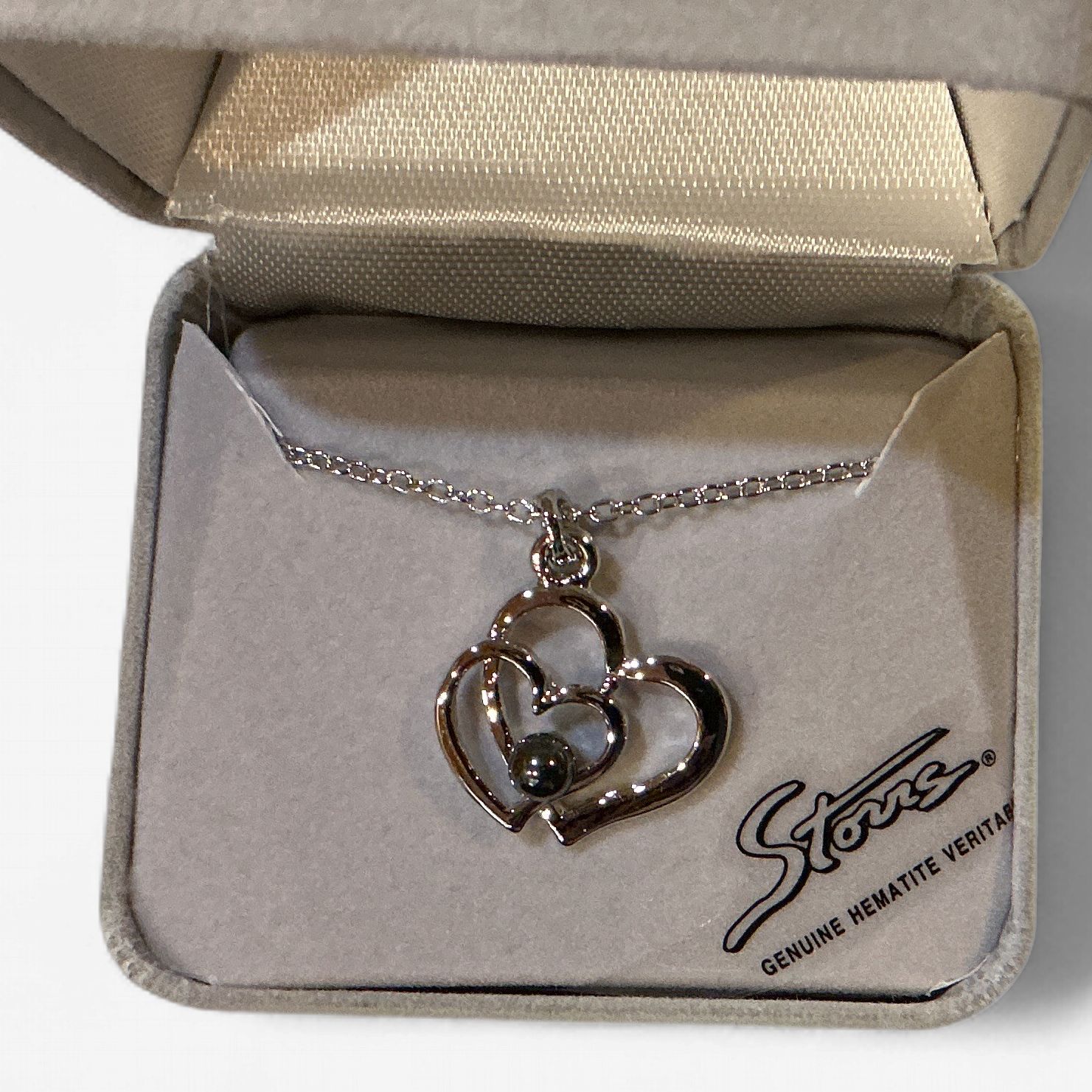 Hematite Necklace Hearts Companion