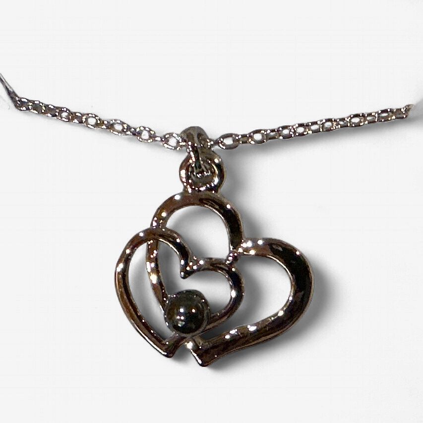 Hematite Necklace Hearts Companion