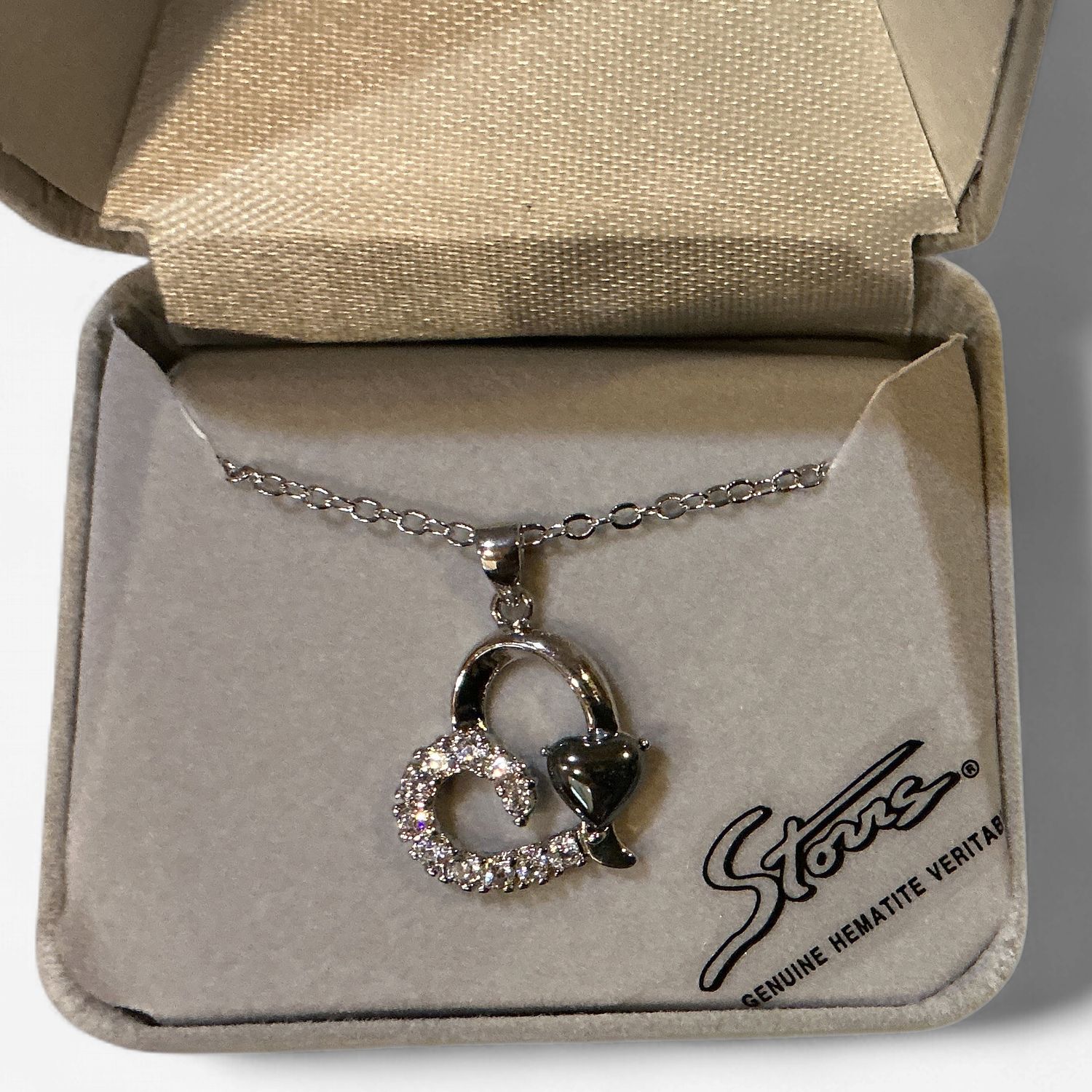 Hematite Necklace Heart of Mine