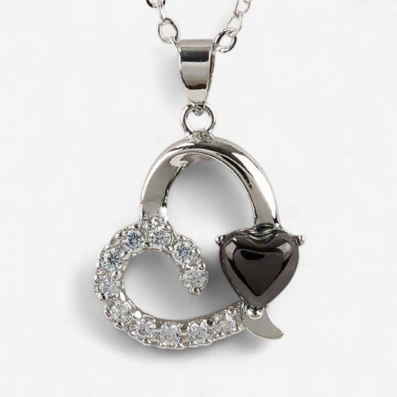 Hematite Necklace Heart of Mine