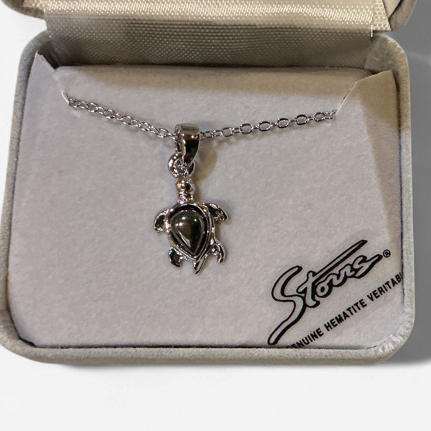 Hematite Necklace Turtle