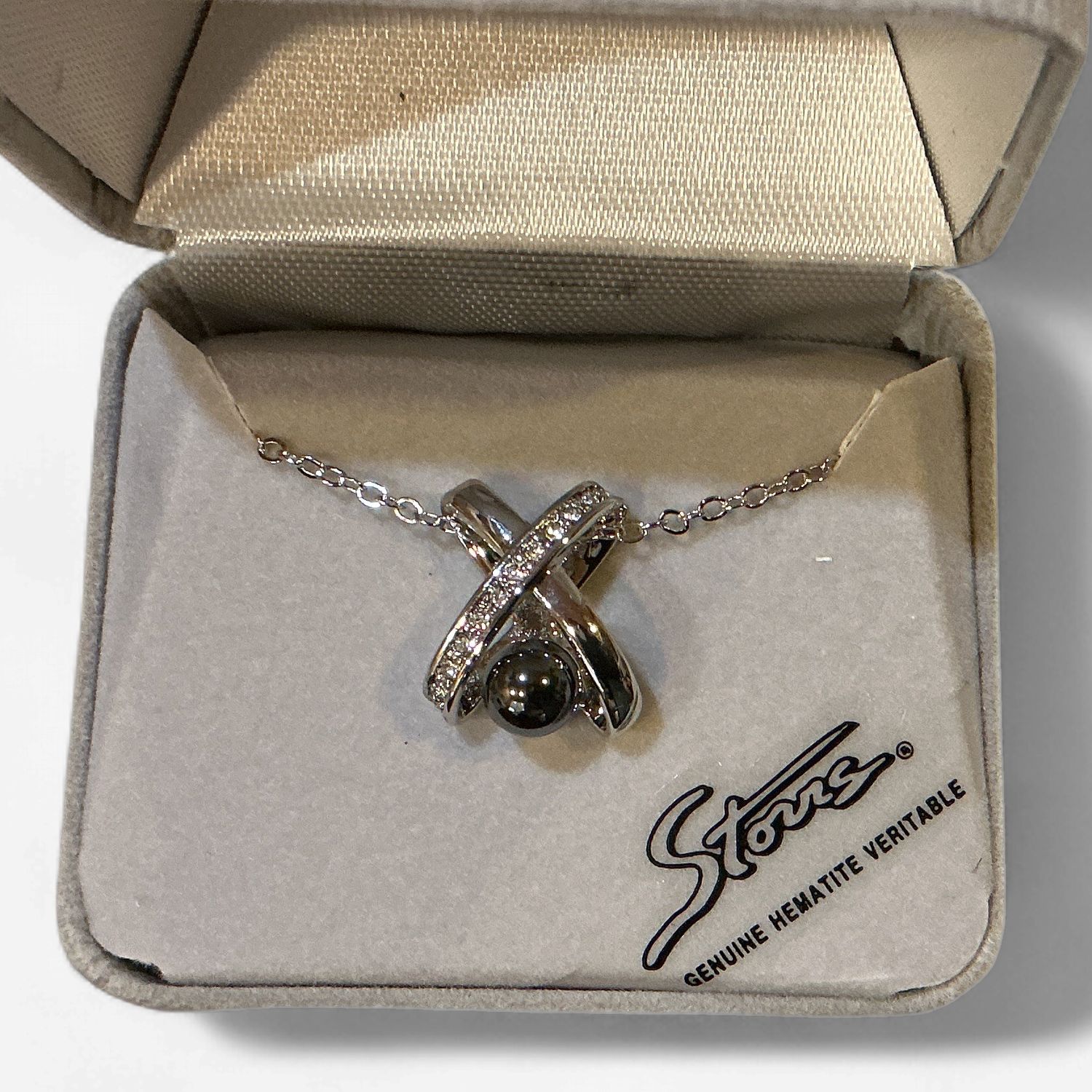 Hematite Necklace Crisscross