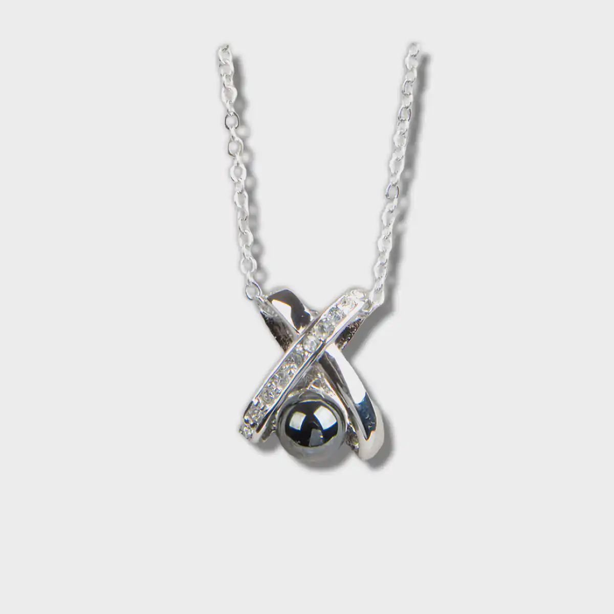 Hematite Necklace Crisscross