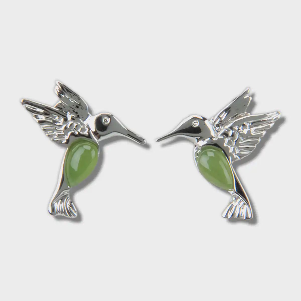 Jade Earrings Dainty Hum Bird