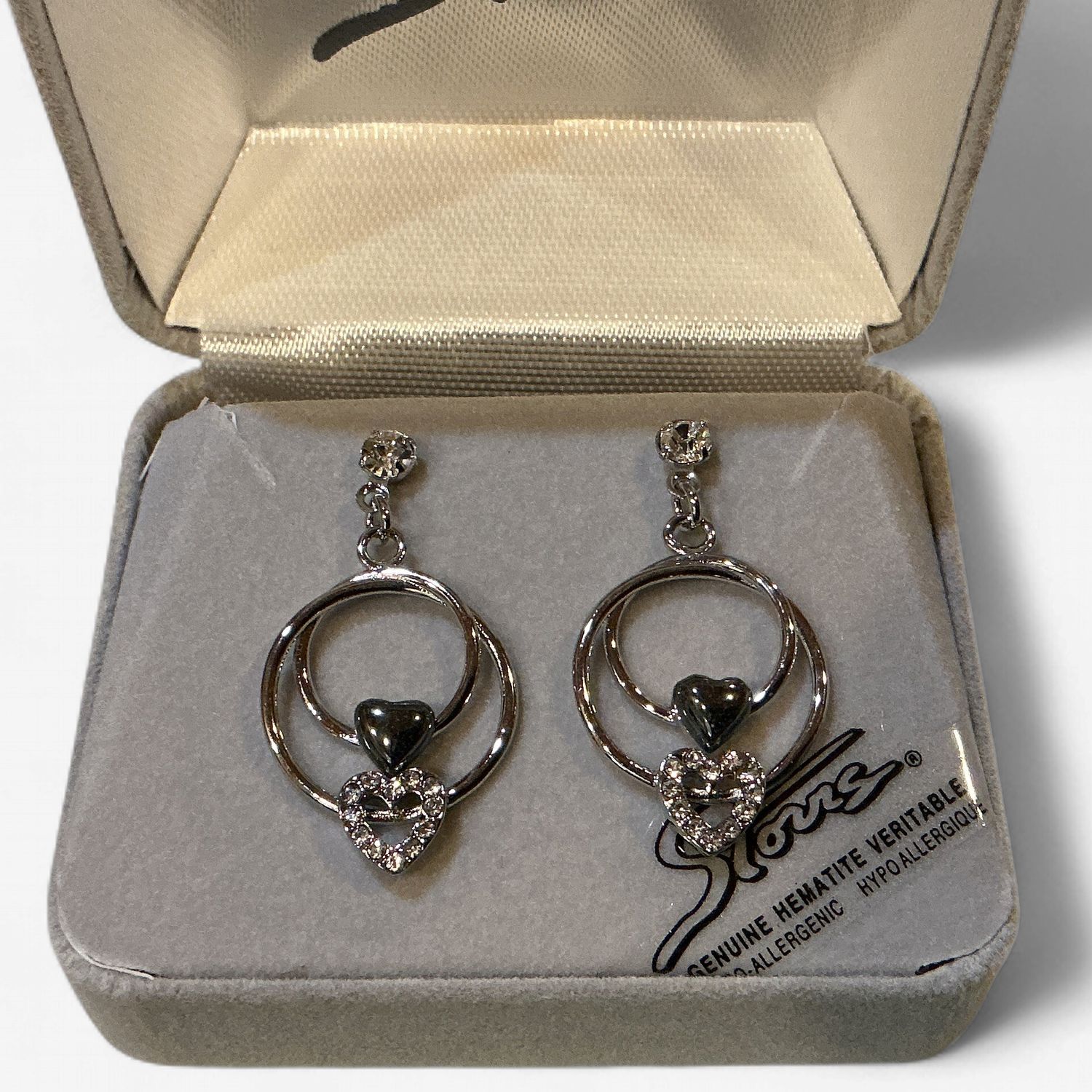 Hematite Earrings True Love