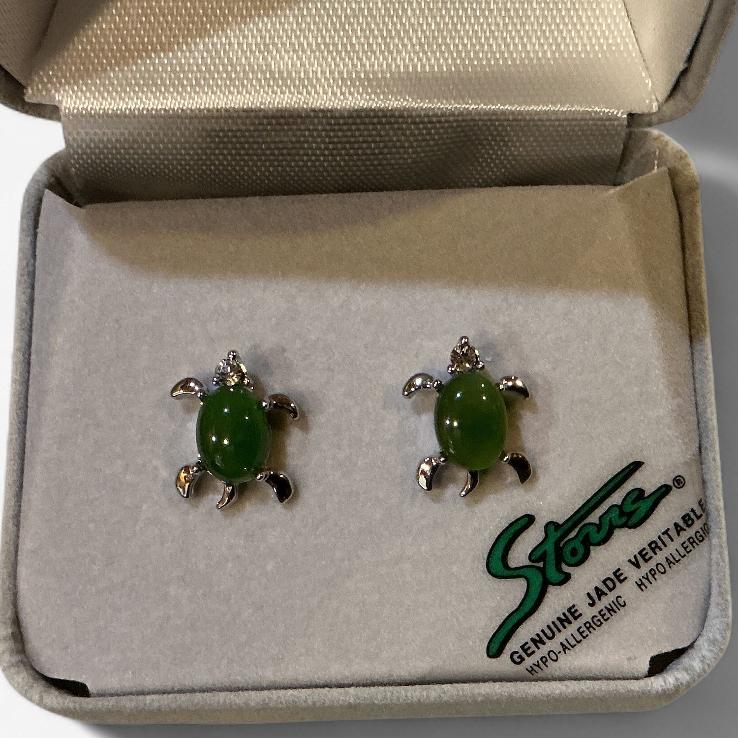 Jade Earrings Tiny Turtle