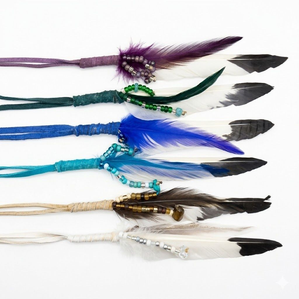 Assorted Car Charm Feathers