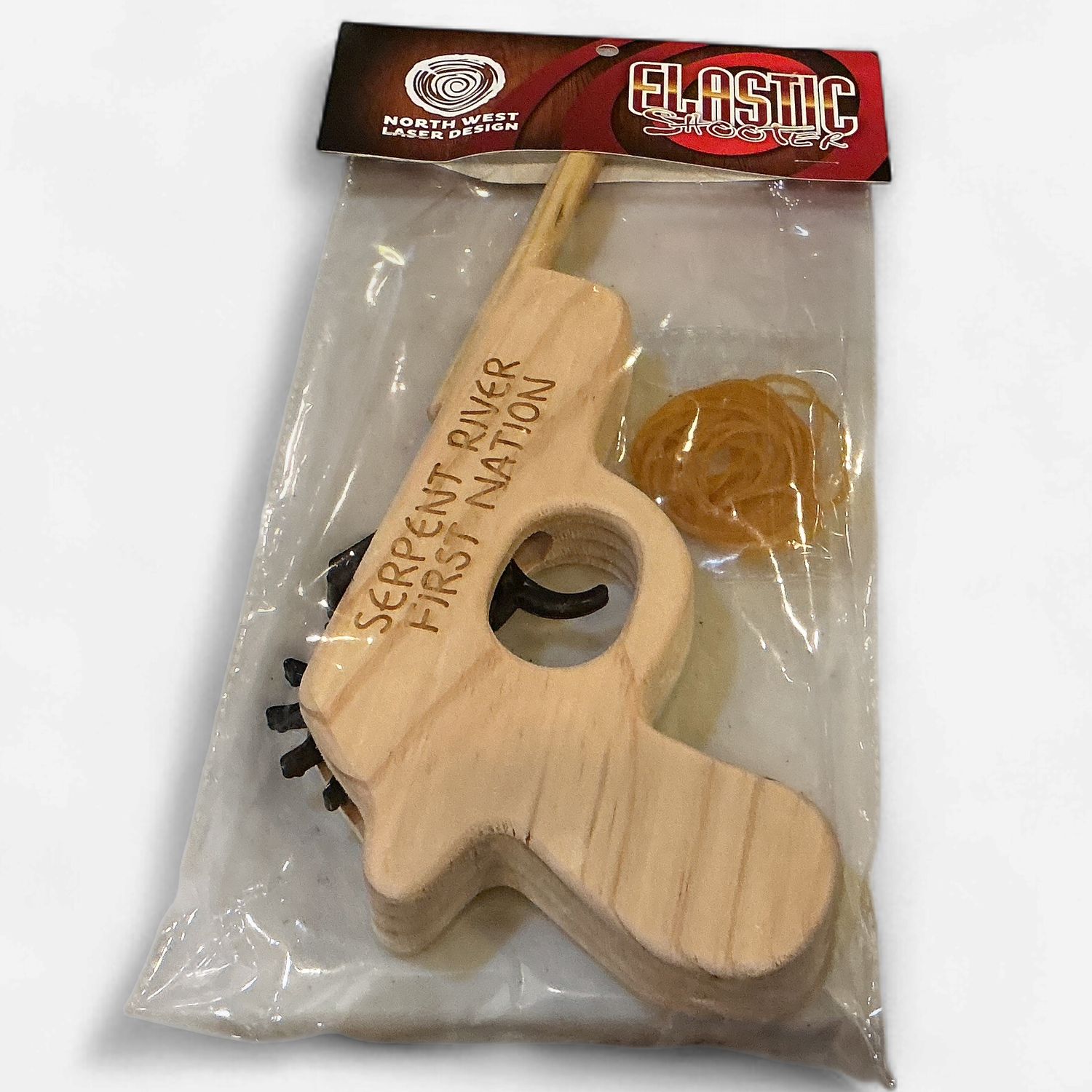Wooden Elastic Gun Toy