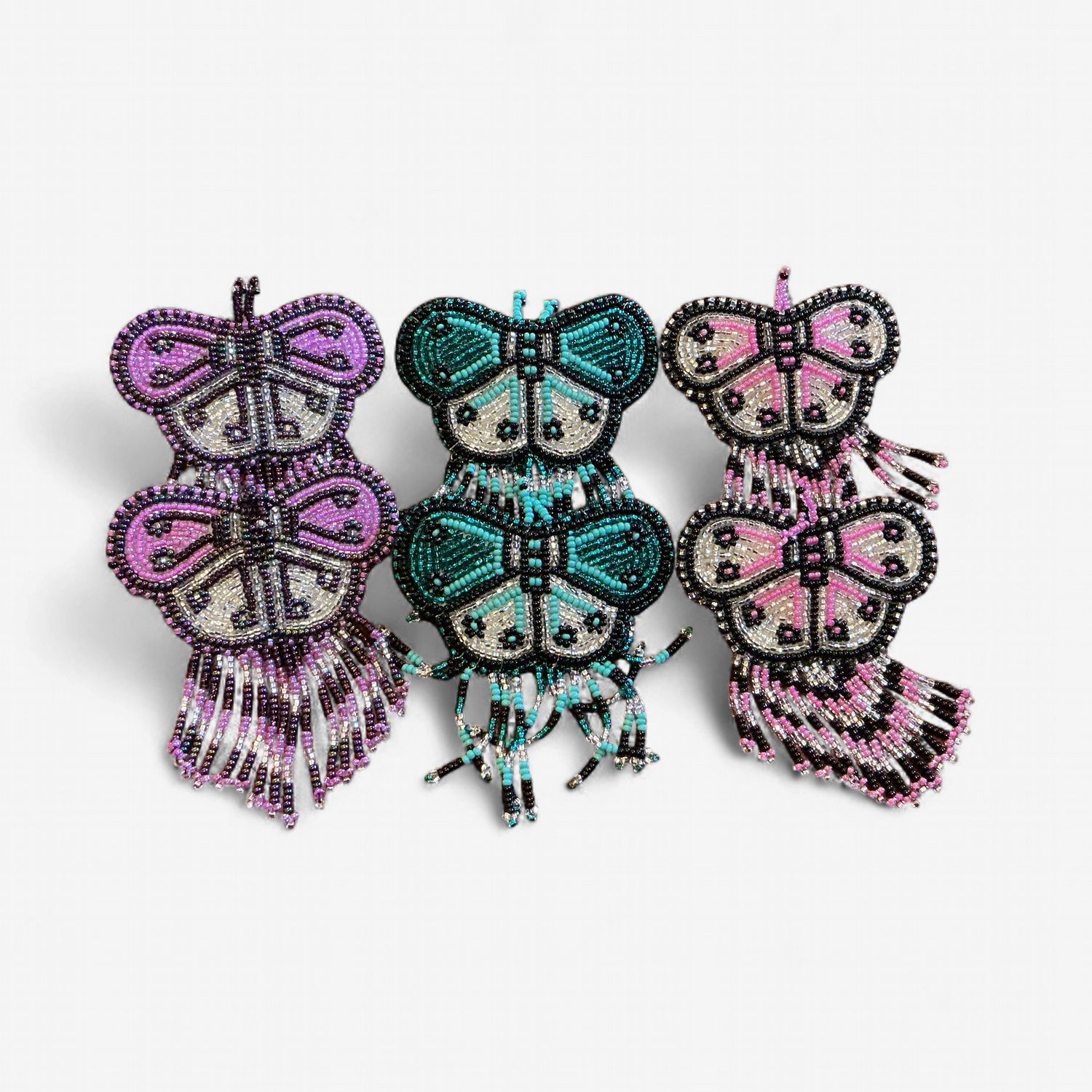 Beaded Small Butterfly Barrette