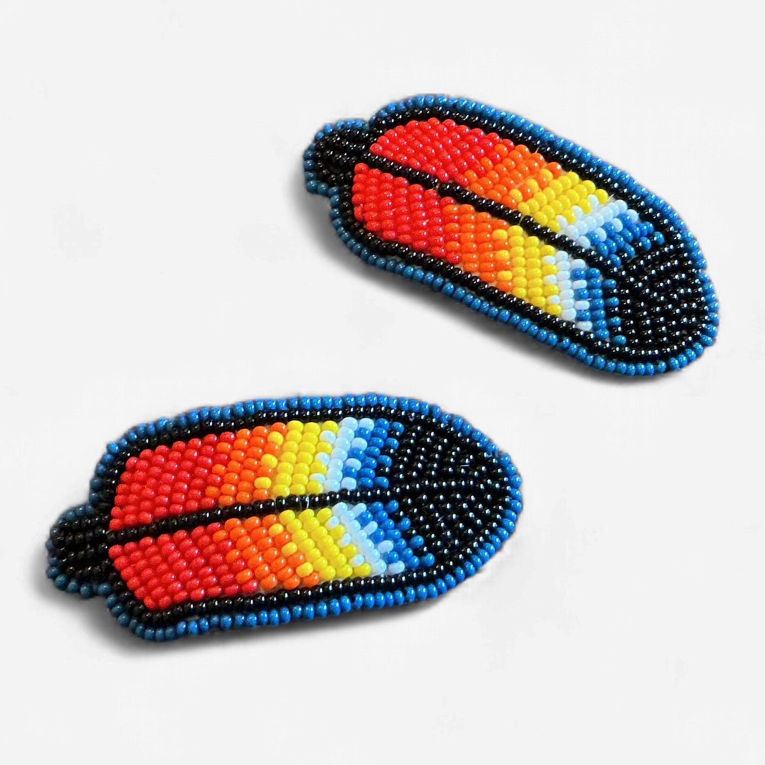 Beaded Feather Flip Clip