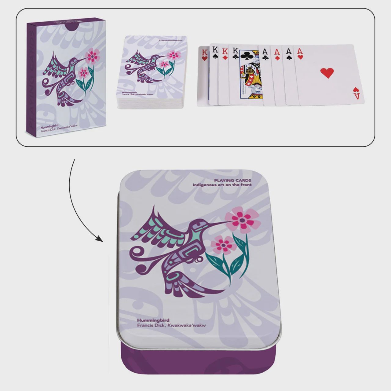 Assorted Art Playing Cards, Variant: Hummingbird- Francis Dick