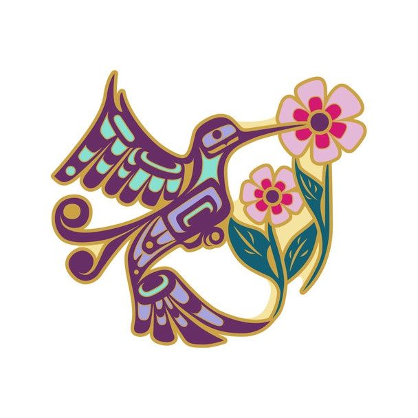 Assorted Enamel Pins, Design: Hummingbird- Francis Dick