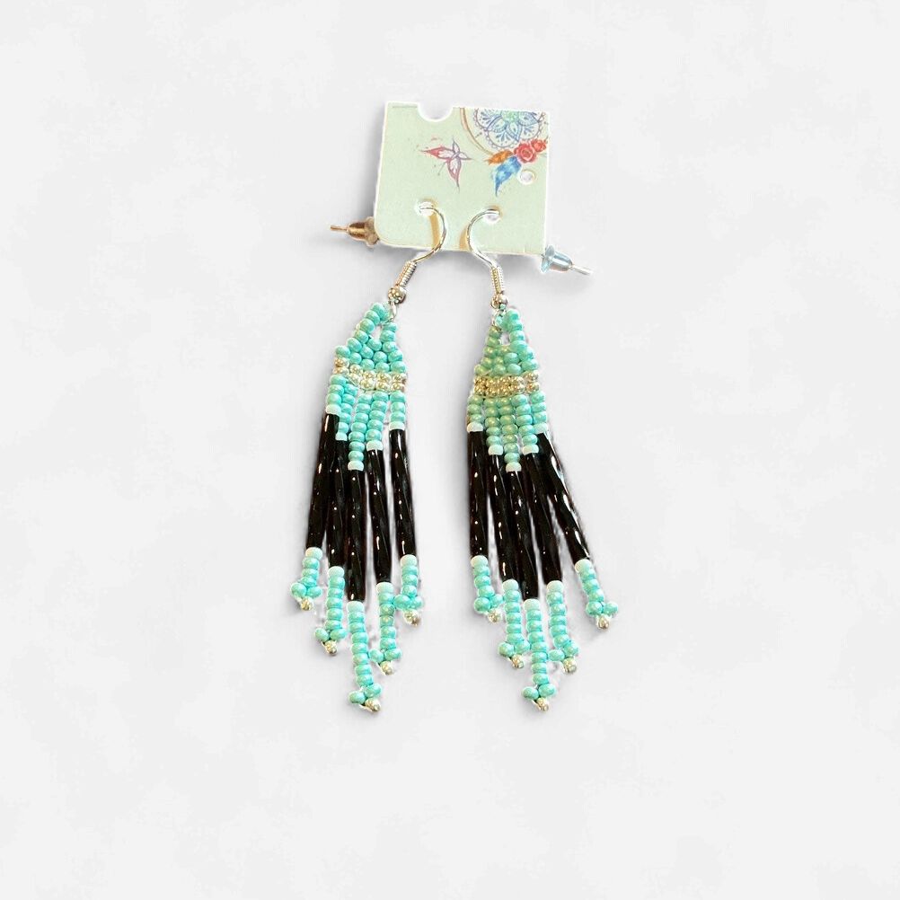 Assorted Sterling Silver Fish Hook Beaded Earrings, Design: 1